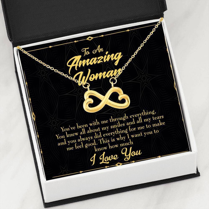 You With Me Infinity Heart Necklace Gift For Mother