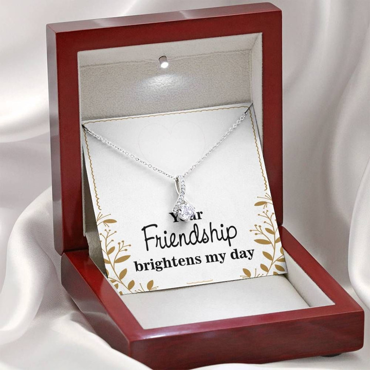 Your Friendship Brightens My Day Gift For Bff Alluring Beauty Necklace