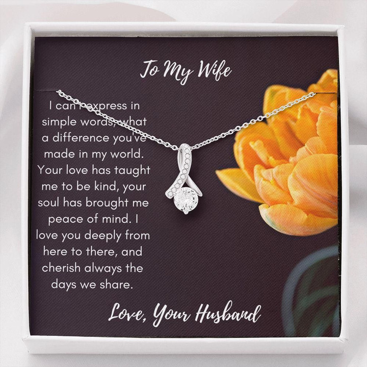 You've Made In My World Gift For Wife Alluring Beauty Necklace
