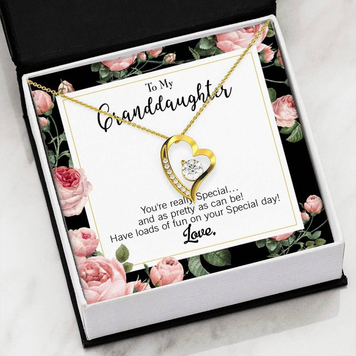 You're Really Special 18K Gold Forever Love Necklace Gift For Granddaughter Forever Love Necklace Forever Love Necklace