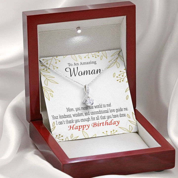 You Mean The World To Me Gift For Mom Alluring Beauty Necklace
