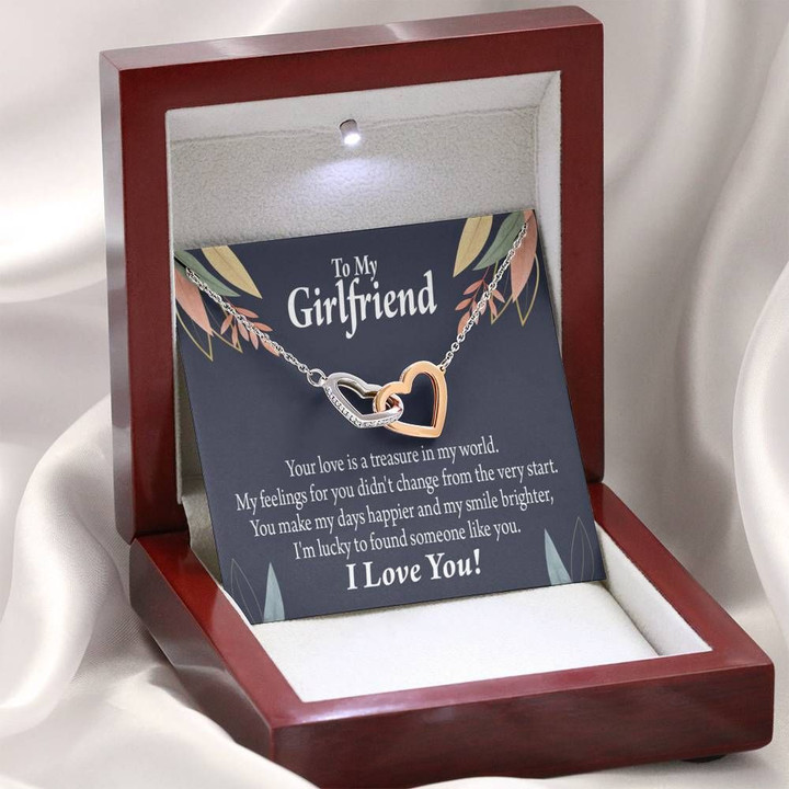 Your Love Is A Treasure Interlocking Hearts Necklace Gift For Hers