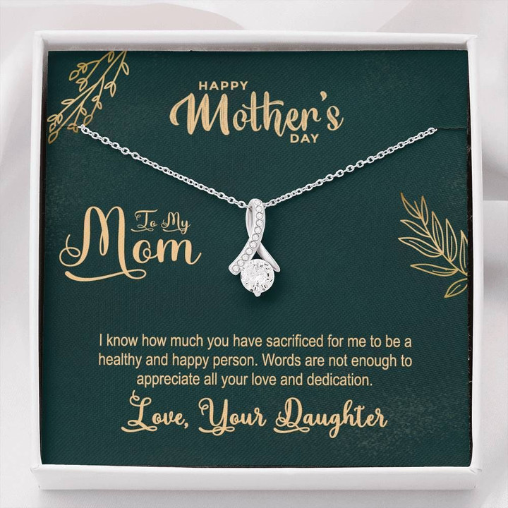 Alluring Beauty Necklace Gift For Mom Words Are Not Enough To Appreciate All Your Love