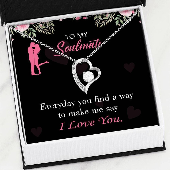 I Love You Soulmate Gift For Her Forever Love Necklace