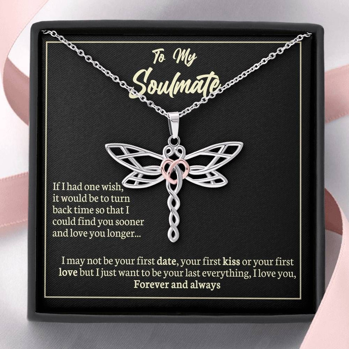 Dragonfly Dreams Necklace Soulmate Gift For Her Love You
