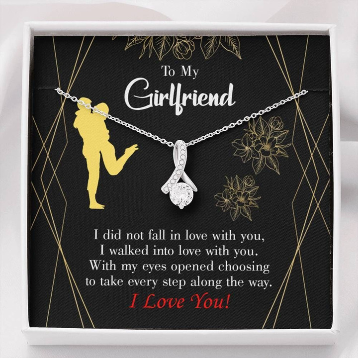 Gift For Girlfriend I Walked Into Love With You Alluring Beauty Necklace