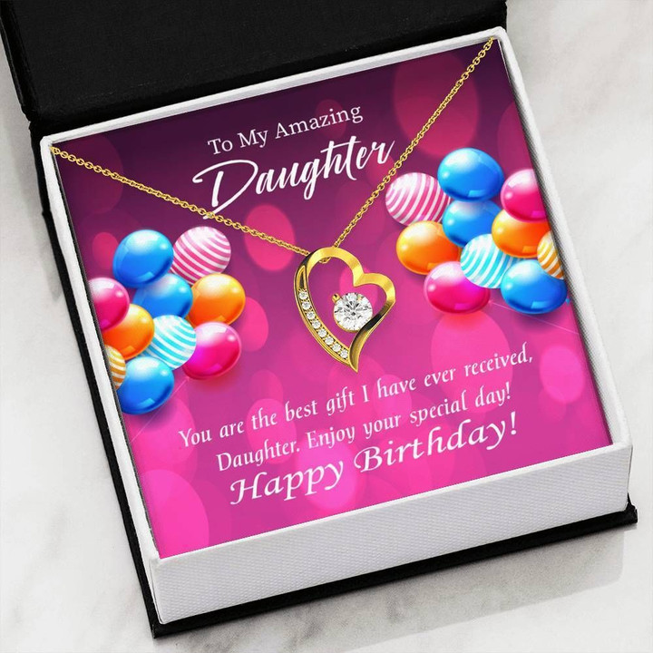 Colorful Balloons Enjoy Your Special Day Forever Love Necklace
