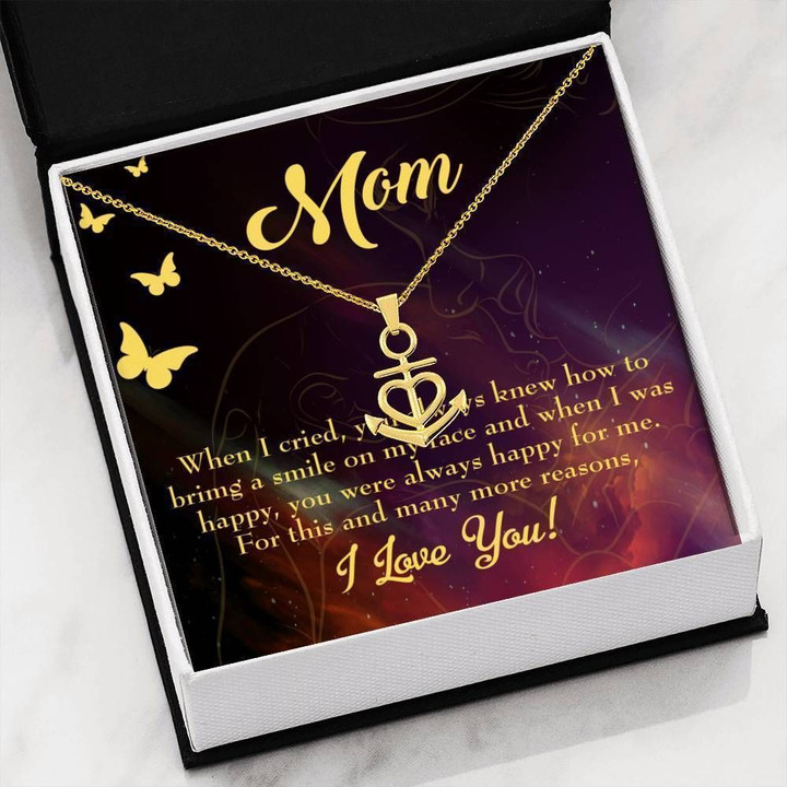 Gift For Mom You Were Always Happy For Me Anchor Necklace