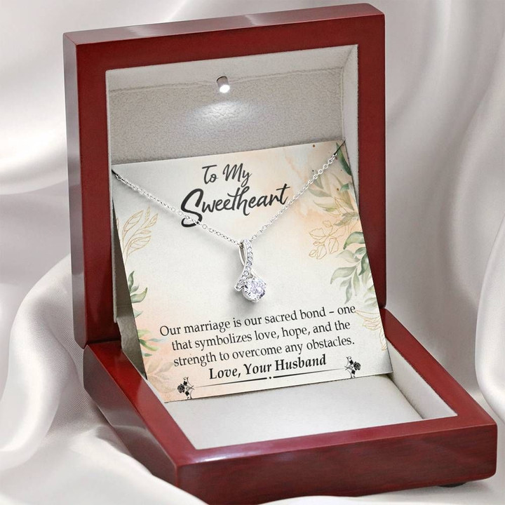 Gift For Wife Our Marriage Is Our Sacred Bond Alluring Beauty Necklace