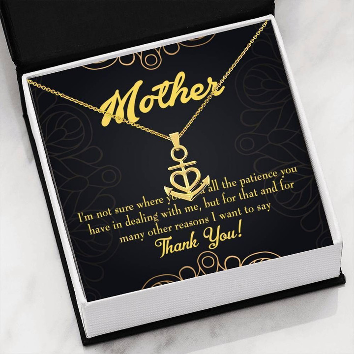 I Want To Say Thank You Gift For Mom Anchor Necklace