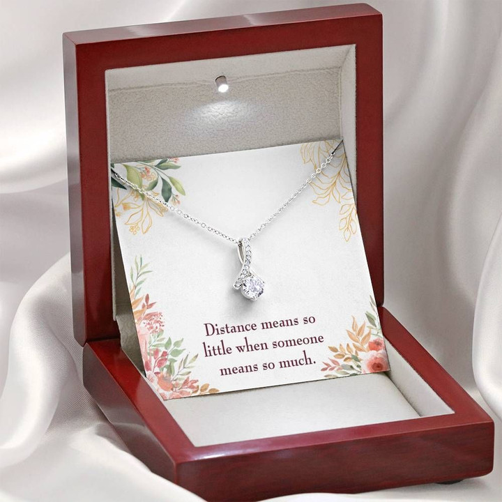 Gift For Girlfriend Distance Means So Little Alluring Beauty Necklace