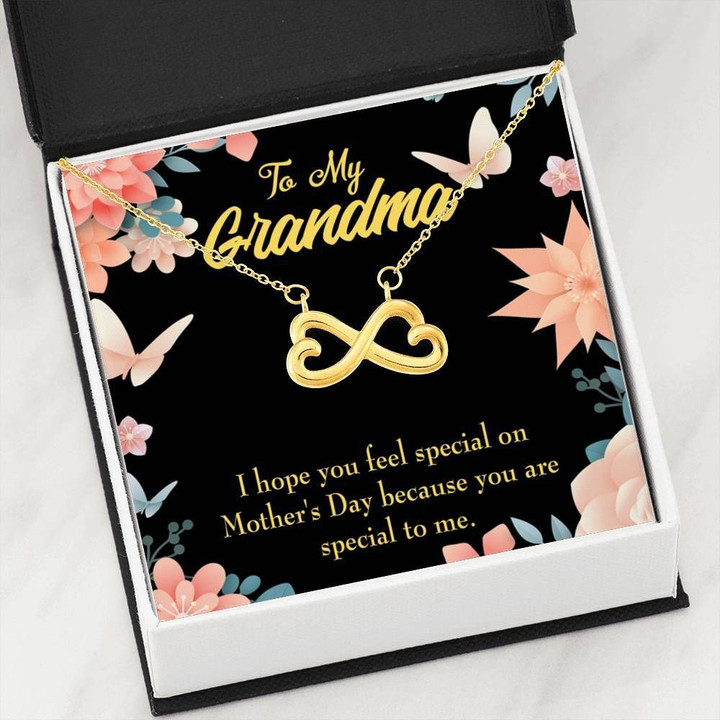 Gitf For Grandmother I Hope You Feel Special On Mother's Day Infinity Heart Necklace