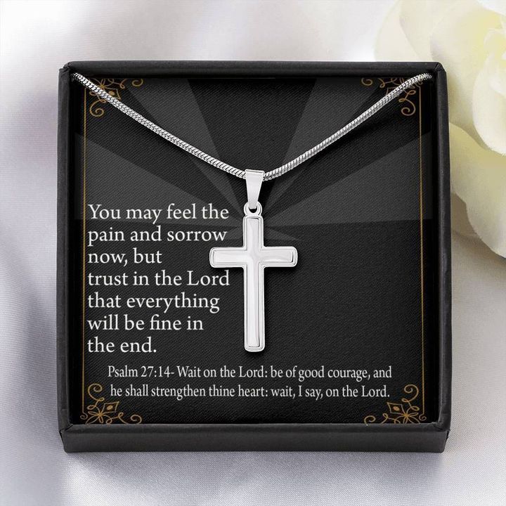Strength Message Card Necklace Gift For Men