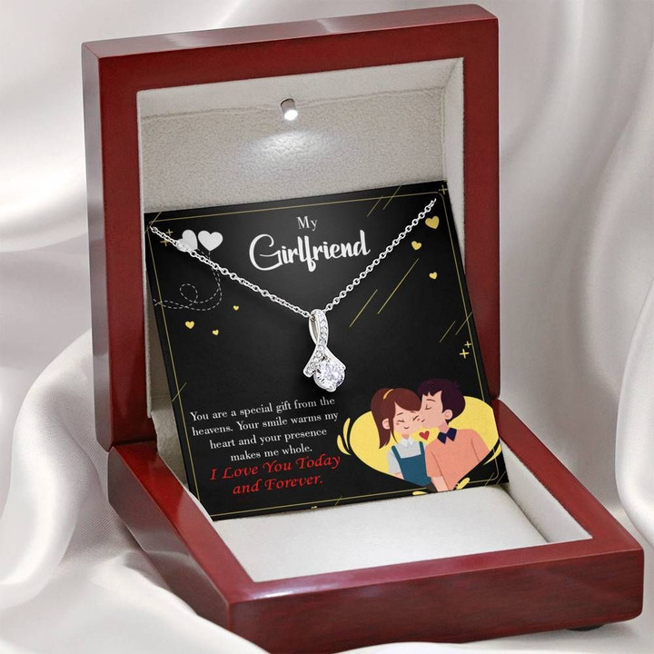 Gift For Girlfriend I Love You Today And Forever Alluring Beauty Necklace
