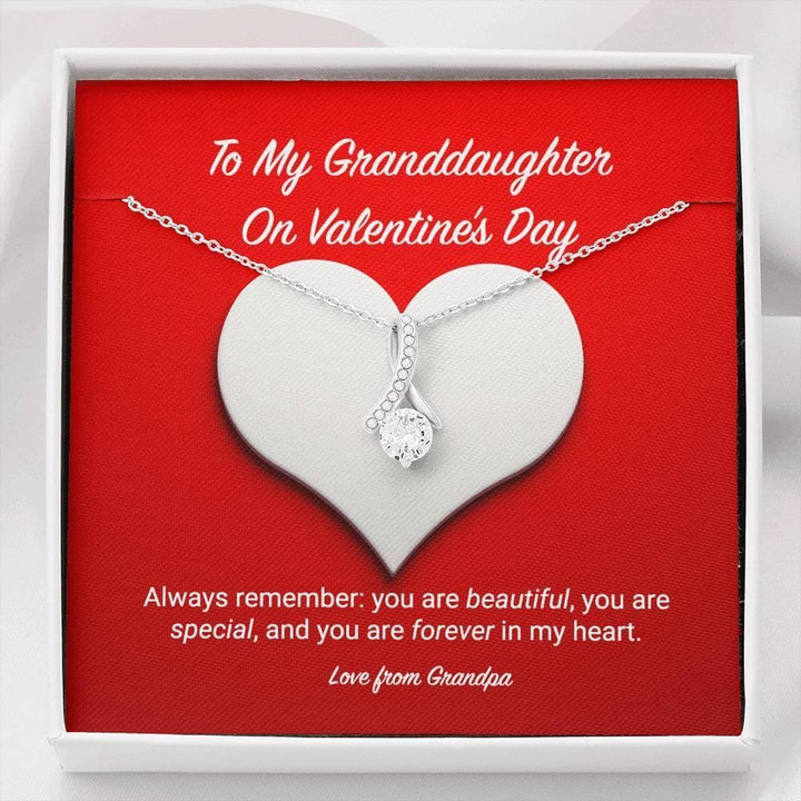 Alluring Beauty Necklace Grandpa Gift For Granddaughter Always Remember