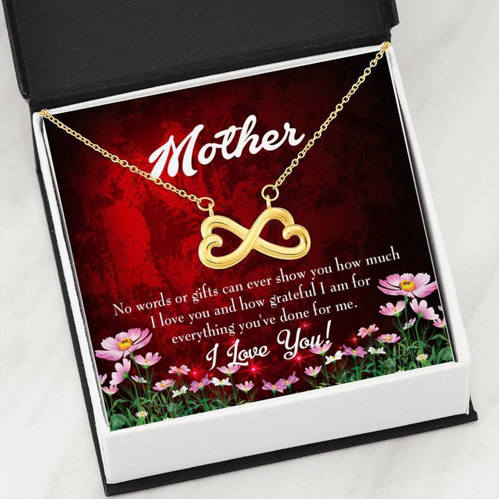 How Grateful I Am Infinity Heart Necklace Gift For Mom