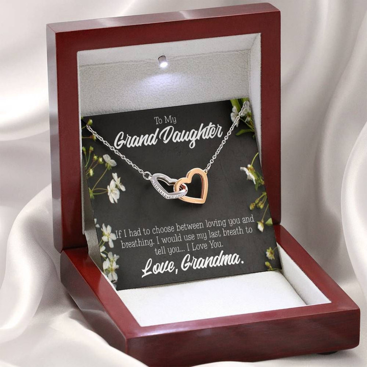 If I Had To Choose Interlocking Hearts Necklace Grandma Gift For Granddaughter