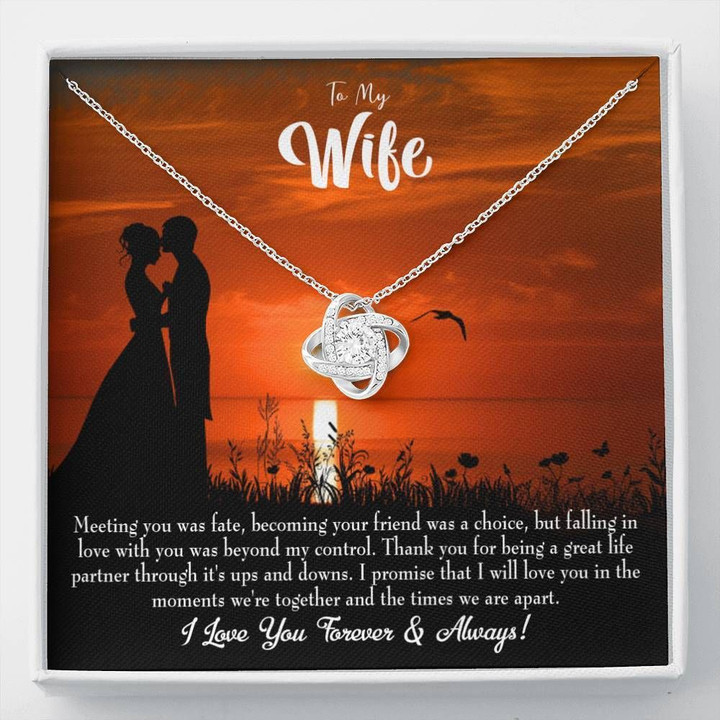 I Love You Forever And Always Gift For Wife Love Knot Necklace