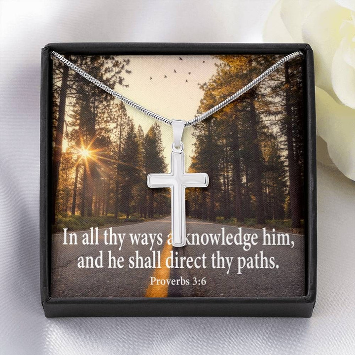 He Shall Direct Thy Paths Necklace Gift For Him