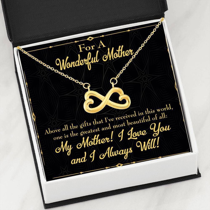 Above All The Gifts Infinity Heart Necklace Gift For Mom