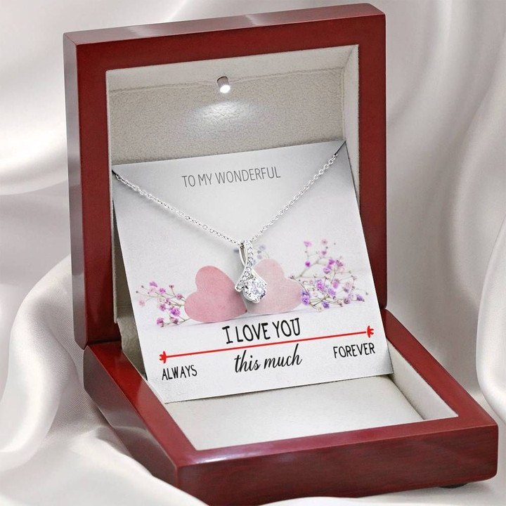 Anniversary Gift I Love You Forever Always Alluring Beauty Necklace