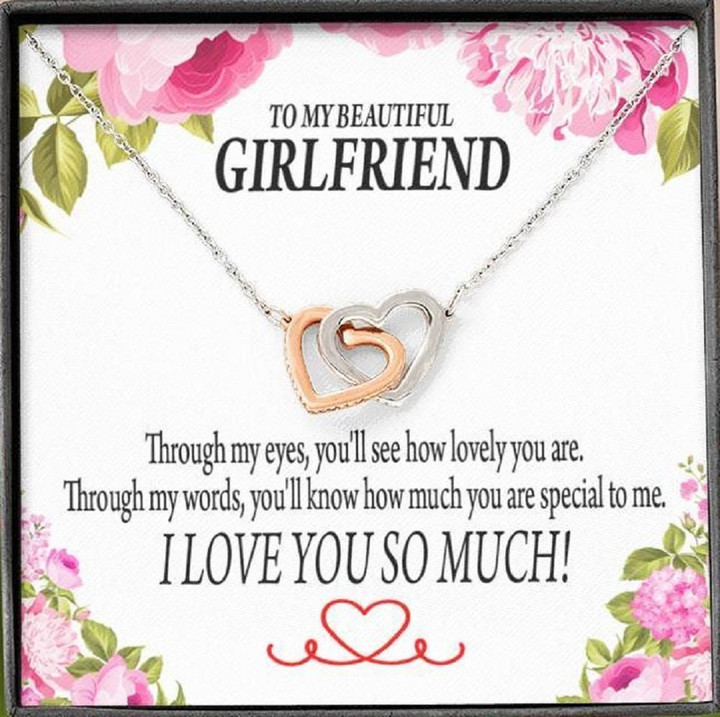 How Much You Are Special To Me Interlocking Hearts Necklace Gift For Hers