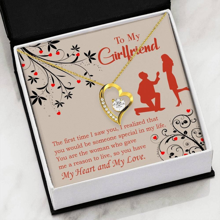 Gift For Girlfriend The First Time I Saw You Forever Love Necklace