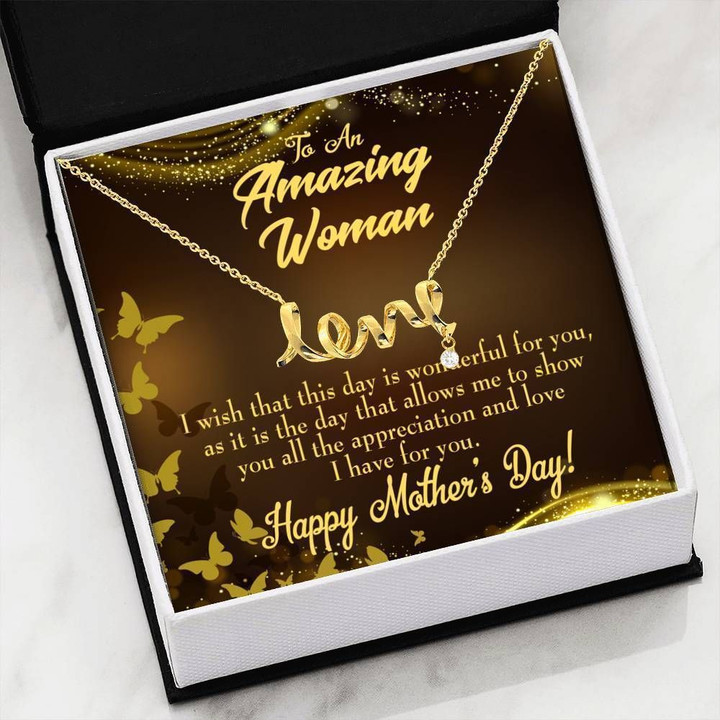 Allows Me To Show You All The Appreciation Scripted Love Necklace Gift For Mom