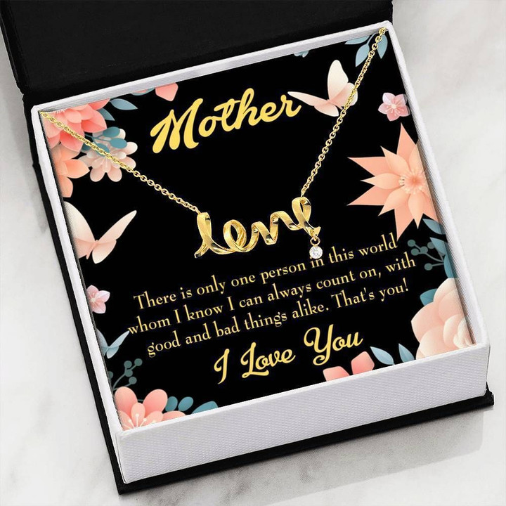 That's You Floral Message Card Scripted Love Necklace Gift For Mom