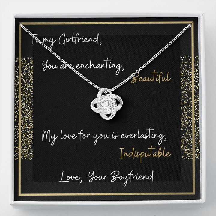 You Are Beautiful Gift For Girlfriend Love Knot Necklace