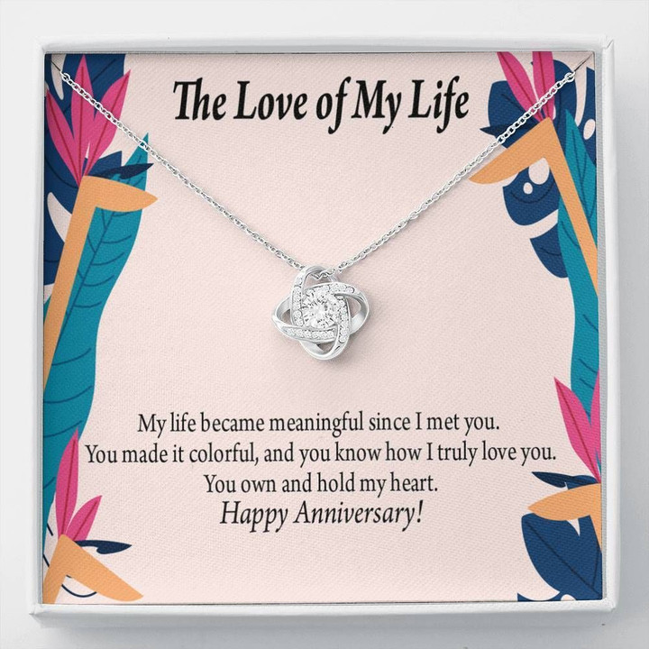Love Knot Necklace Gift For Wife You Own My Heart