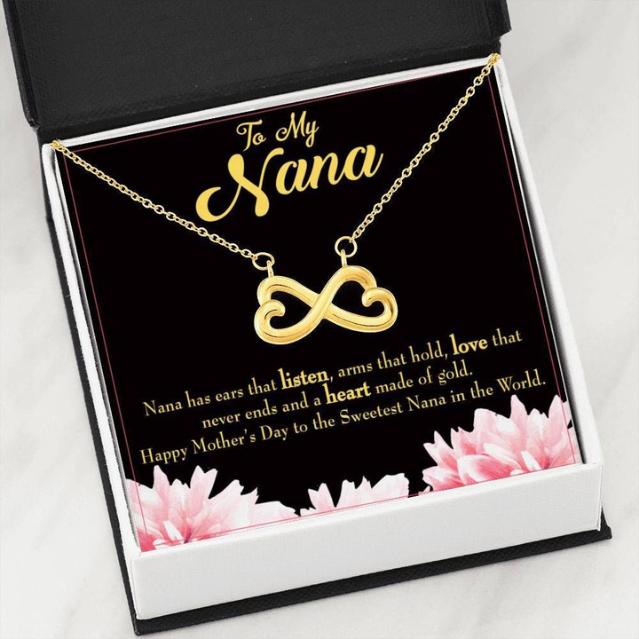 Love That Never Ends Infinity Heart Necklace Gift For Nana