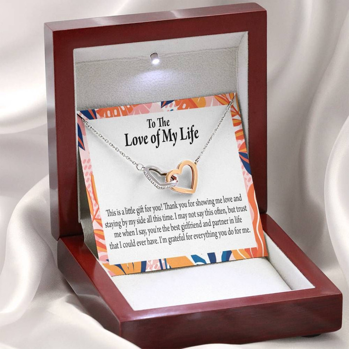 Interlocking Hearts Necklace Gift For Girlfriend Simply The Best
