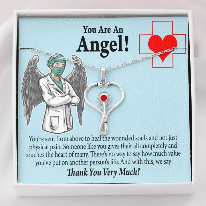 Thank You Very Much Necklace Gift For Nurse Stethoscope Necklace