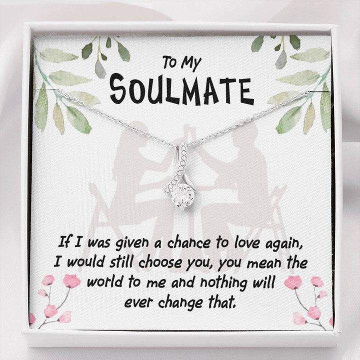 Message Card Alluring Beauty Necklace Gift For Girlfriend You Mean The World