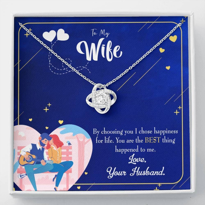 You Are The Best Thing Gift For Wife Love Knot Necklace