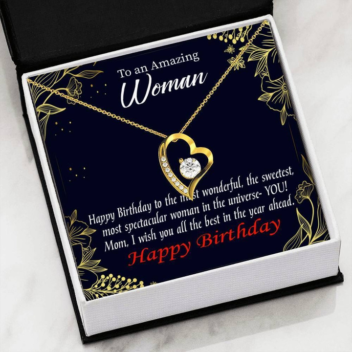 Wish You All The Best In The Year Ahead Gift For Mom 18K Gold Forever Love Necklace
