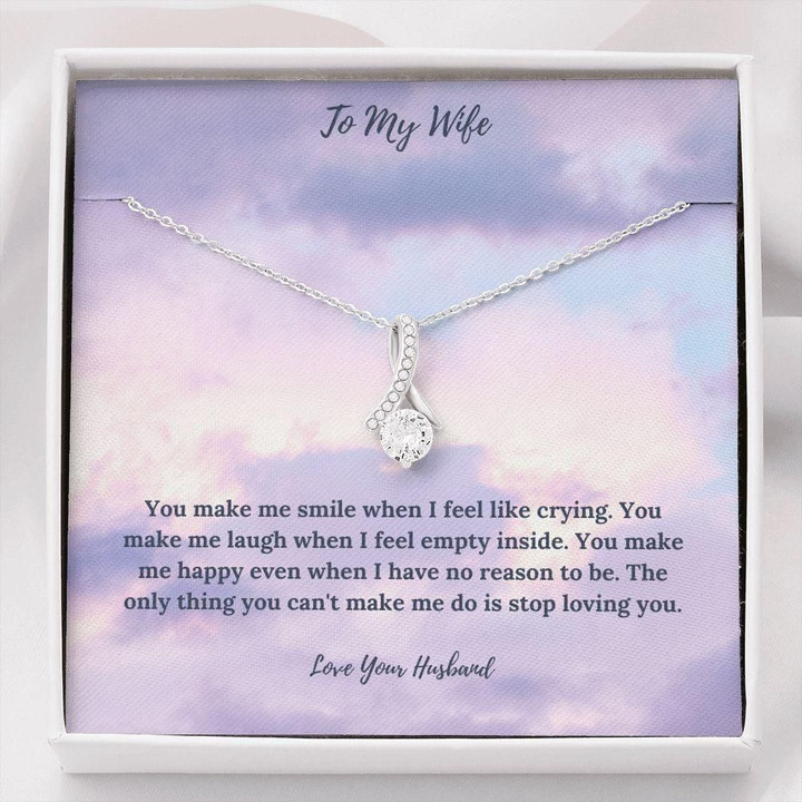 Purple Clouds You Make Me Happy Alluring Beauty Necklace Gift For Wife