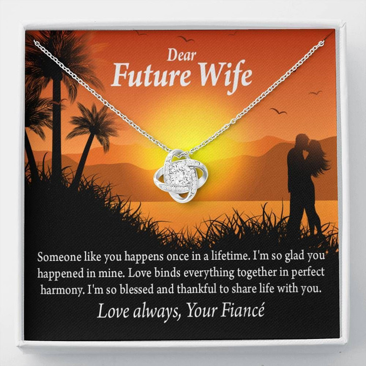 Share Life With You Love Knot Necklace Gift For Wife Future Wife