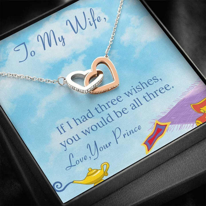 Interlocking Hearts Necklace Gift For Wife You Would Be All Three