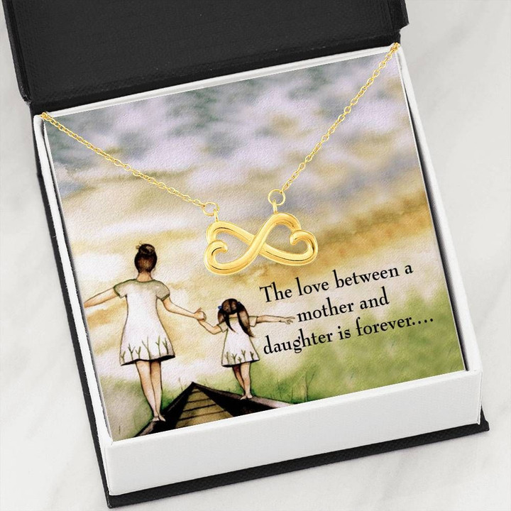 Infinity Heart Necklace Gift For Women The Love Between Mom And Daughter