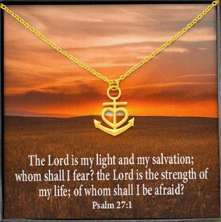 Lord Is My Life My Salvation Anchor Necklace