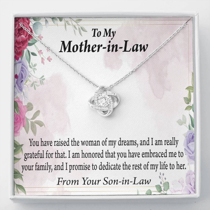 The Woman Of My Dreams Love Knot Necklace Son Gift For Mother In Law