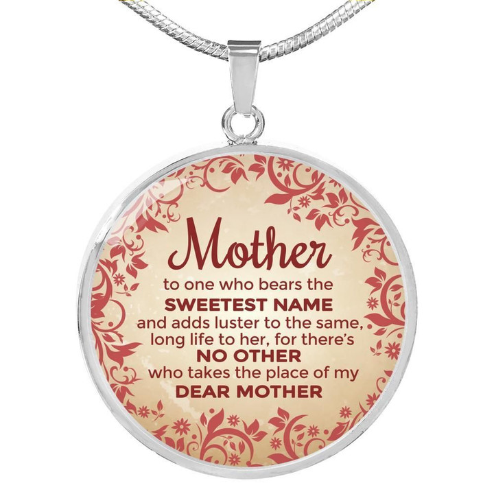 Who Bears The Sweetest Name Circle Pendant Necklace Gift For Mom