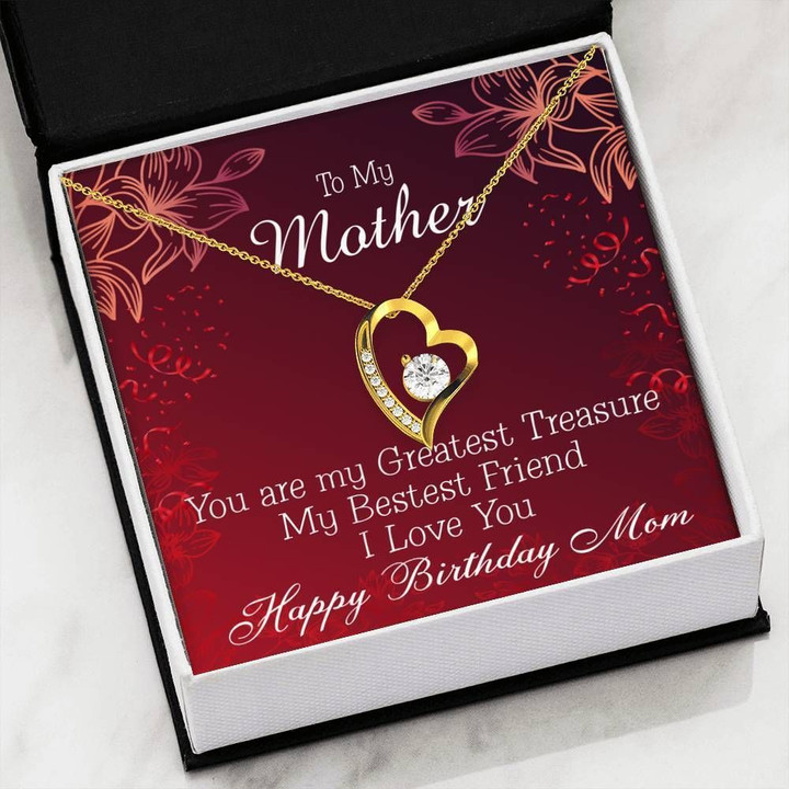 Mom Birthday Gift Box Greatest Treasure Forever Love Necklace