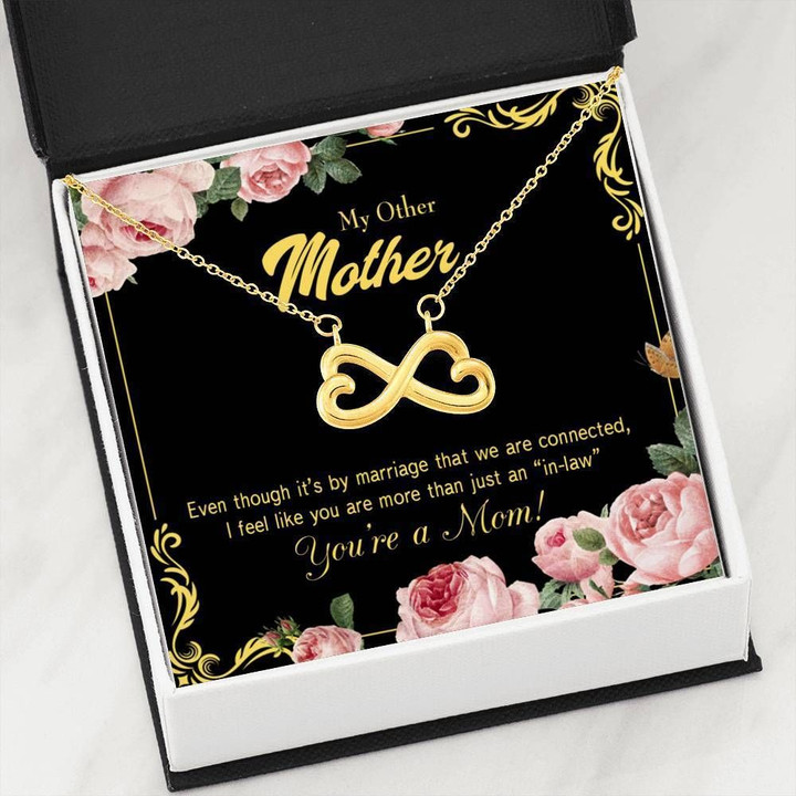 It's By Marriage Infinity Heart Necklace Gift For Mother In Law