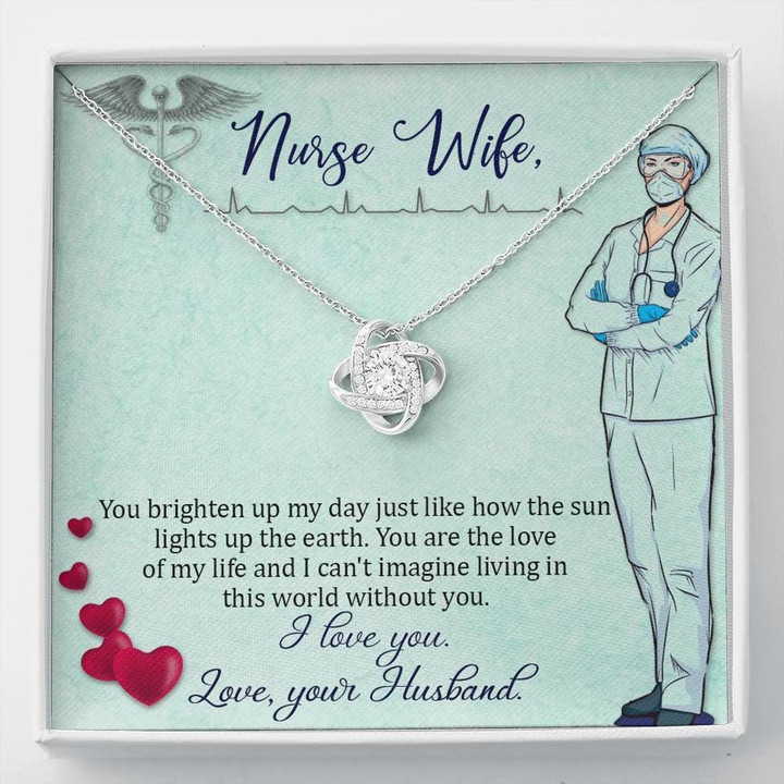 You Brighten Up My Day Gift For Nurse Wife Love Knot Necklace