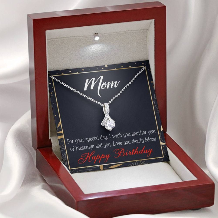 Love You Dearly Mom Gift For Mother Alluring Beauty Necklace