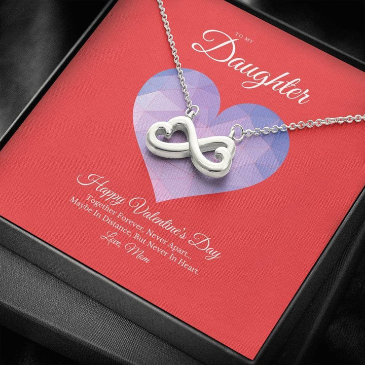 To My Daughter From Mom Valentine's Day Infinity Heart Necklace