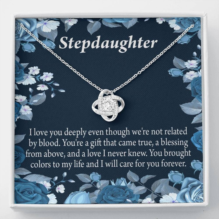 Love Knot Necklace Gift For Stepdaughter You're A Blessing